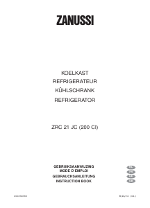 Manual Zanussi ZRC217C Refrigerator