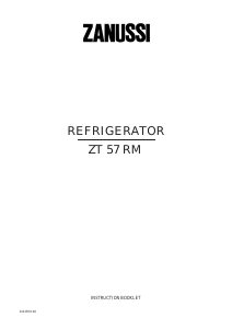 Handleiding Zanussi ZT57RM Koelkast