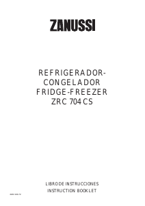 Manual Zanussi ZRC704CS Refrigerator