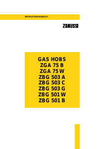Bruksanvisning Zanussi ZBG503G Häll