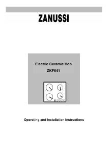 Handleiding Zanussi ZKF641N Kookplaat