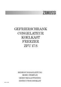 Bruksanvisning Zanussi ZFU 17 S Frys