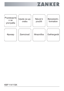 Manuál Zanker KBF11411SK Mraznička