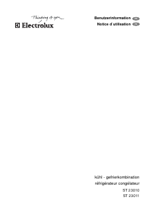 Mode d’emploi Electrolux ST23010 Réfrigérateur combiné