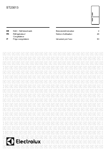 Manuale Electrolux ST23013 Frigorifero-congelatore