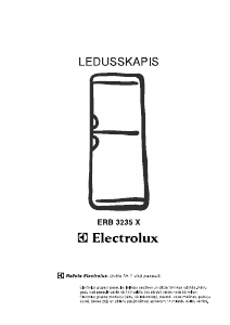 Rokasgrāmata Electrolux ERB3235X Ledusskapis ar saldētavu