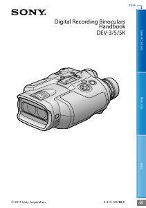 Bruksanvisning Sony DEV-3 Kikare