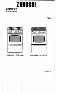 Bruksanvisning Zanussi ZCS604N Komfyr