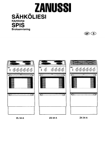 Käyttöohje Zanussi ZL54A Liesi