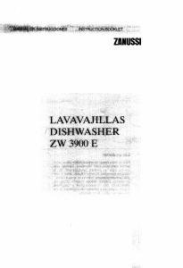 Manual de uso Zanussi ZW3900E Lavavajillas