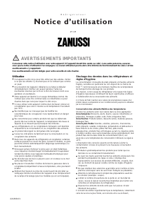 Mode d’emploi Zanussi ZT139 Réfrigérateur