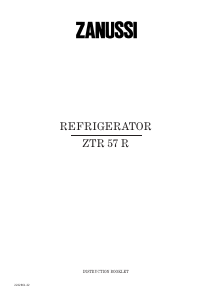 Manual Zanussi ZTR57R Refrigerator
