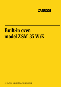 Bruksanvisning Zanussi ZSM35W Ugn