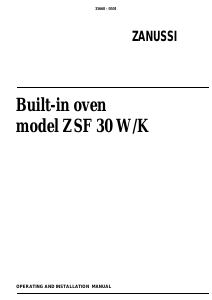 Manual Zanussi ZSF30W Oven