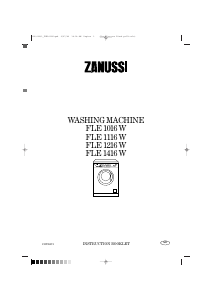 Bruksanvisning Zanussi FLE 1016 W Tvättmaskin