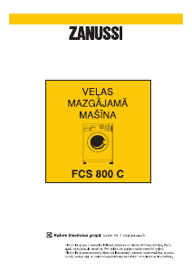 Rokasgrāmata Zanussi FCS 800 C Veļas mašīna