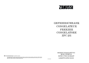 Bruksanvisning Zanussi ZFC 231 Frys