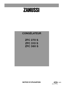Mode d’emploi Zanussi ZFC 270 S Congélateur