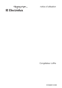 Mode d’emploi Electrolux ECM26138W Congélateur