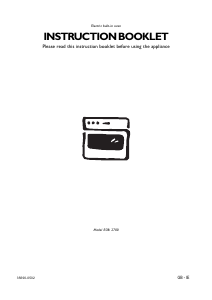 Manual Electrolux EOB2700B Oven