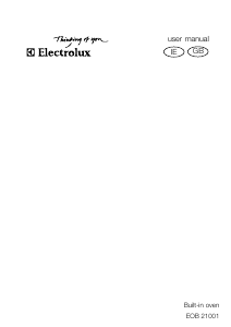 Manual Electrolux EOB21001W Oven
