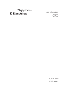 Manual Electrolux EOB30001X Oven