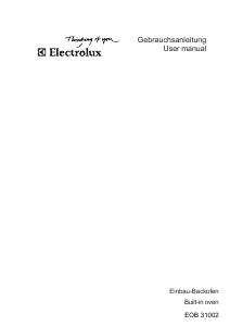 Manual Electrolux EOB31002K Oven