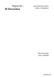 Bedienungsanleitung Electrolux GA60SLI301 Geschirrspüler