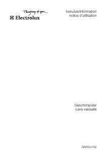 Bedienungsanleitung Electrolux GA55LI102 Geschirrspüler