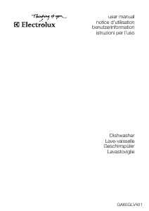 Bedienungsanleitung Electrolux GA60GLV401 Geschirrspüler