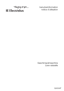 Mode d’emploi Electrolux GA554IF Lave-vaisselle