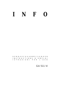 Bedienungsanleitung Electrolux GA511VI Geschirrspüler