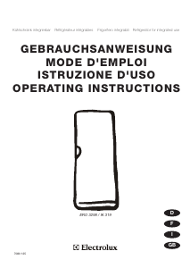 Manuale Electrolux ERO3298RE Frigorifero