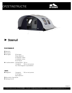 Handleiding De Waard Steenuil Tent