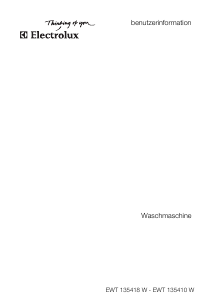 Bedienungsanleitung Electrolux EWT135418W Waschmaschine