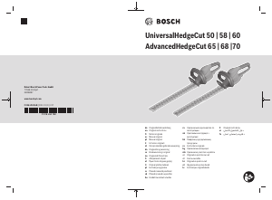 Bruksanvisning Bosch UniversalHedgeCut 60 Häcksax