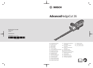 Bruksanvisning Bosch AdvancedHedgeCut 36 Hekksaks