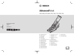 Priročnik Bosch AdvancedRotak 770 Vrtna kosilnica