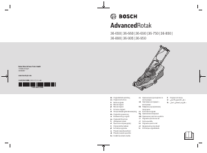 Rokasgrāmata Bosch AdvancedRotak 36-850 Zāles pļāvējs