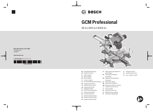 Руководство Bosch GCM 8000 SJ Professional Торцовочная пила