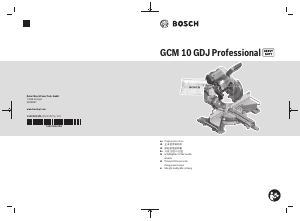 说明书 博世 GCM 10 GDJ Professional 斜切锯