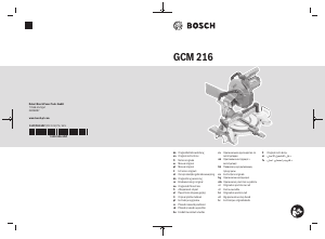 Mode d’emploi Bosch GCM 216 Scie à onglet