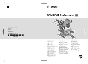 Návod Bosch GCM 8 SJL Professional Pokosová píla