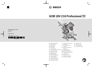Посібник Bosch GCM 18V-216 Professional Торцовочная пила