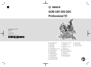 Εγχειρίδιο Bosch GCM 18V-305 GDC Professional Φαλτσοπρίονο