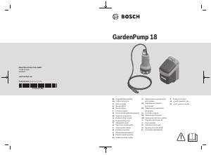 Manual Bosch GardenPump 18 Garden Pump