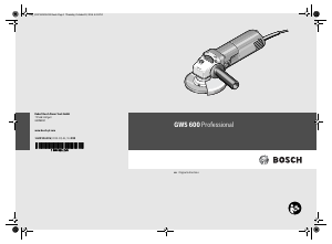 Bruksanvisning Bosch GWS 600 Professional Vinkelslip
