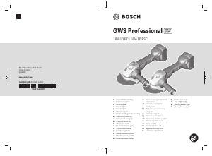 كتيب بوش GWS 18V-10 PC Professional زاوية طاحونة