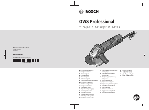 Návod Bosch GWS 7-125S Professional Uhlová brúska