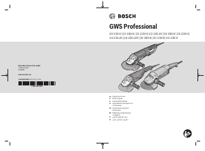 Kullanım kılavuzu Bosch GWS 22-230 H Professional Avuç taşlama makinesi
